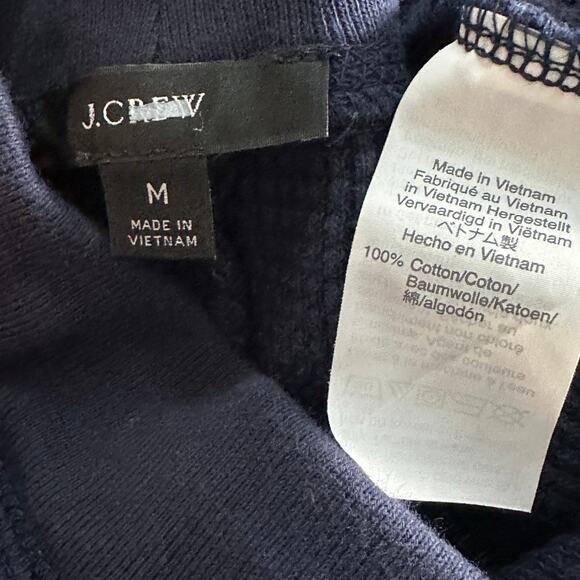 J.Crew Women Thermal Waffle Weave Pants Navy Medium Jogger Lounge Fits Large - Picture 7 of 8